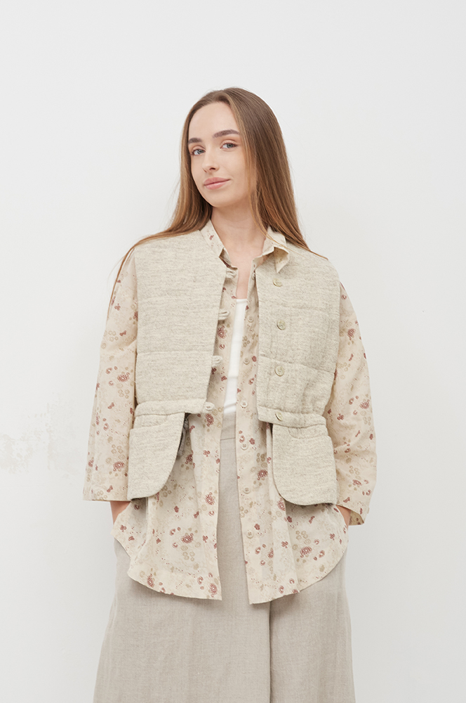 Камізелька стьобана з кишенями вовна (КА 87/11)